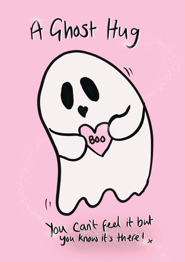Cute Halloween Card - A Ghost Hug - Boo created by Just Daydreaming