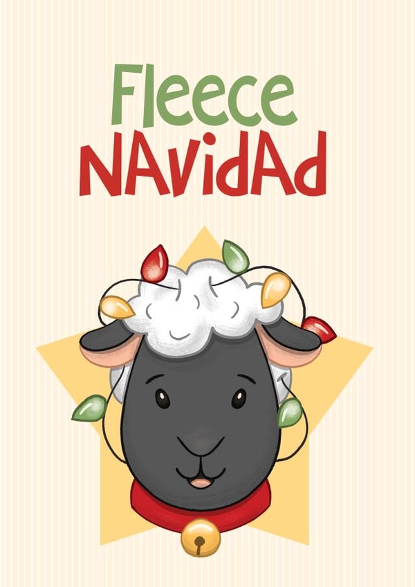 Funny Christmas Card - Fleece Navidad - Christmas Song created by Bev O'Connor || @oconnordesign