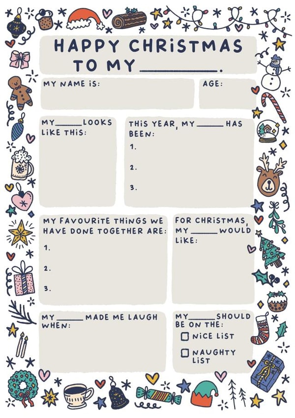 Cute Birthday Card - Personalised Card For Children - Doodles created by Sarah Harding