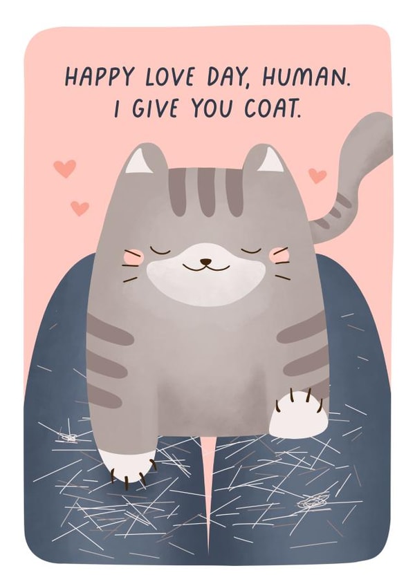 Funny Valentines Day - Happy Love Day - From The Cat created by Evie Garnett Designs