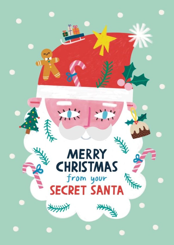 Cute Christmas Card - Secret Santa created by Alice Mole Illustration