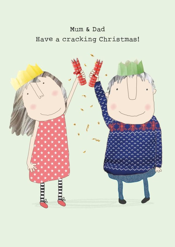 Funny Christmas Card - For Mum & Dad - For Your Cracking Parents This Christmas created by Rosie Made A Thing