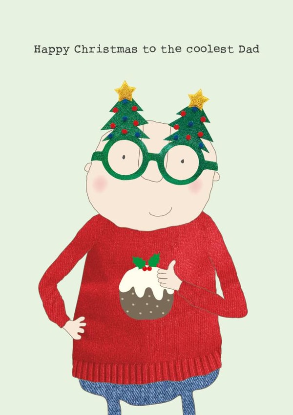 Funny Christmas Card - For Dad - Coolest Dad - Ugly Christmas Jumper created by Rosie Made A Thing