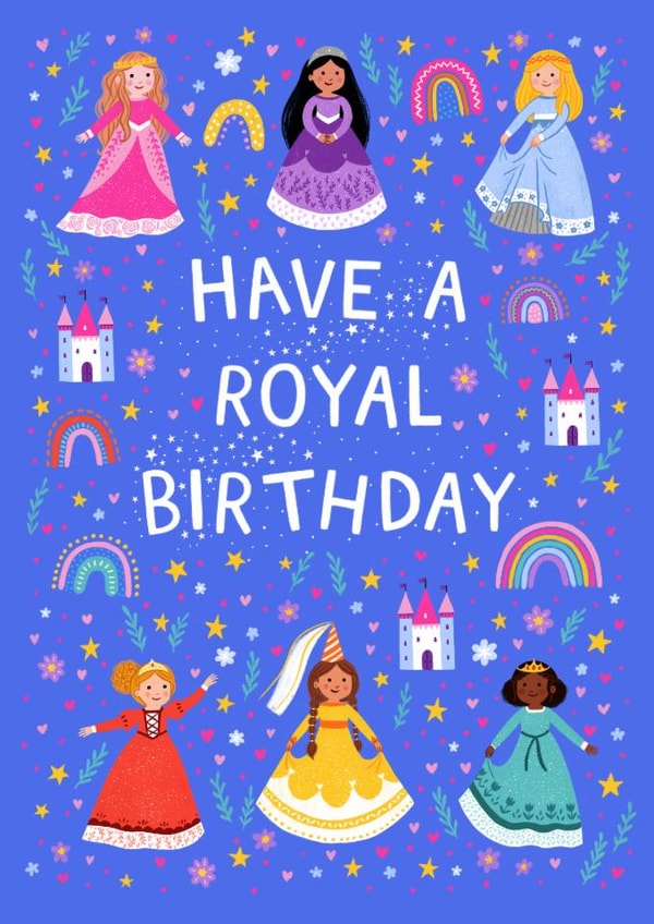 Cute Birthday Card - For Her - Princesses created by Pear Tree Press