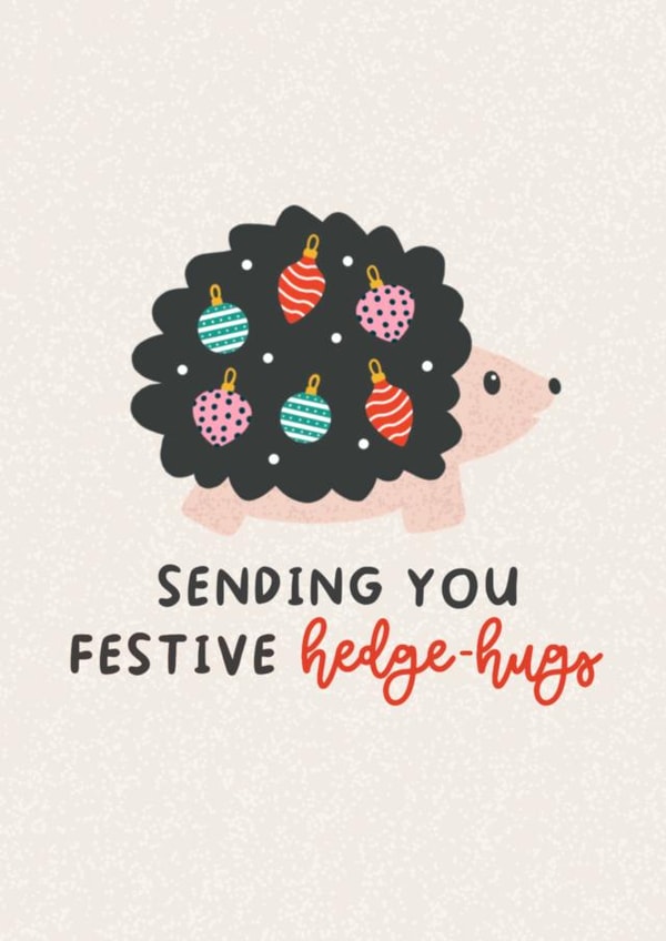 Cute Christmas Card - Festive Hedgehog created by Fierce and Fred