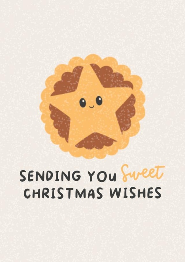 Cute Christmas Card - Mince Pies - Sweet created by Fierce and Fred