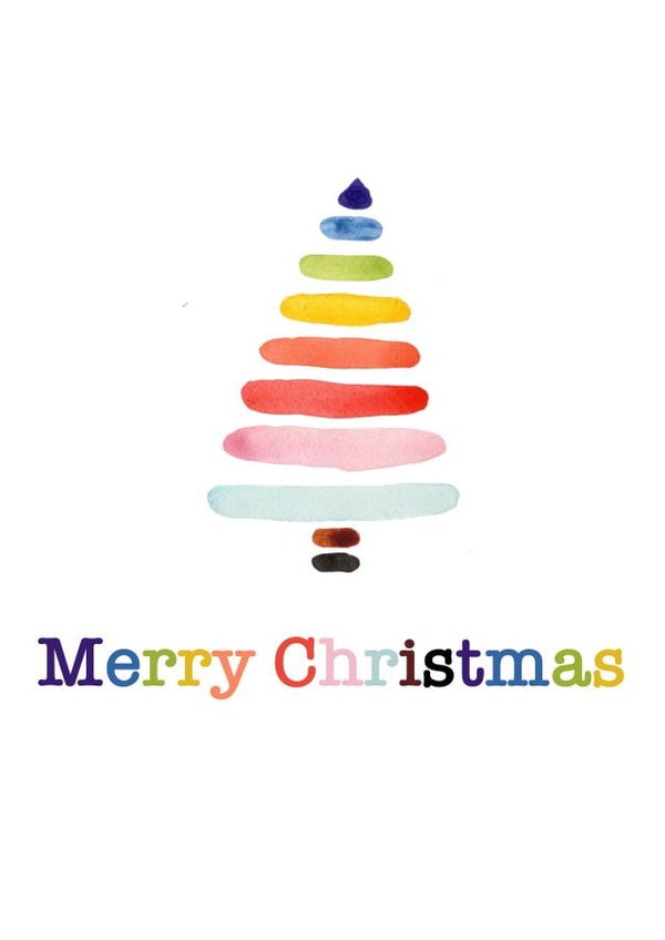 Watercolour Pride Christmas Tree created by Prints & Pages