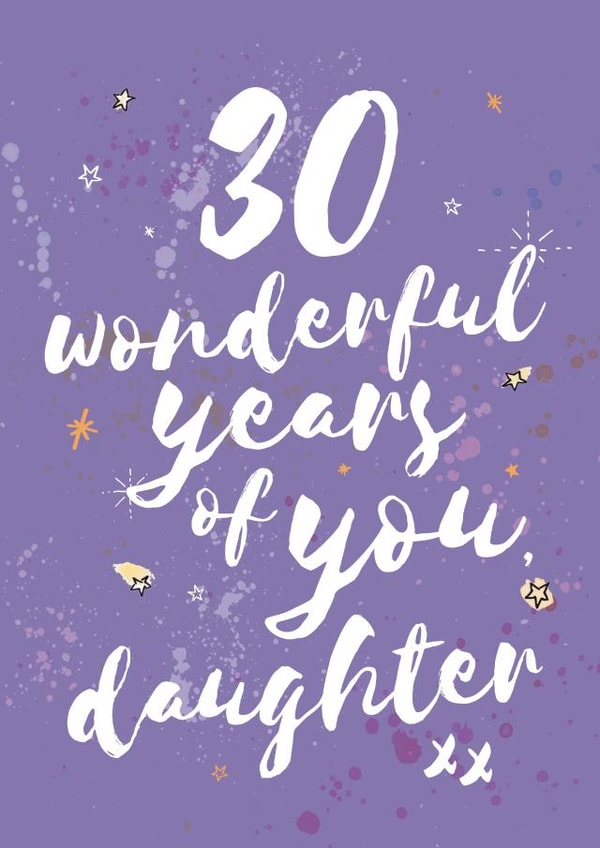 Classic Birthday Card - 30th Birthday - For Daughter created by Bow & Bell