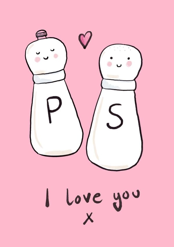Cute Valentine's Day Card - Salt And Pepper created by Hello Fridays Studio