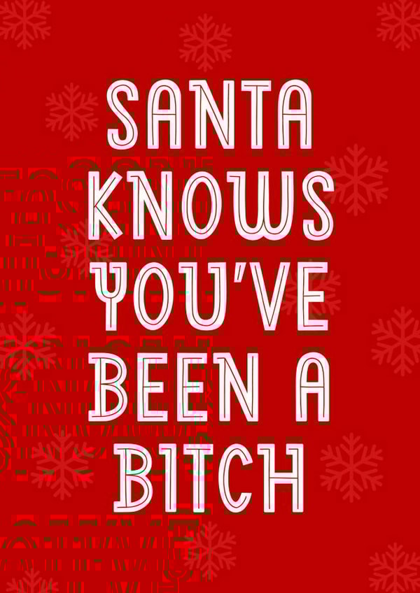 Funny Christmas Card - Santa Knows created by Sundiva Designs