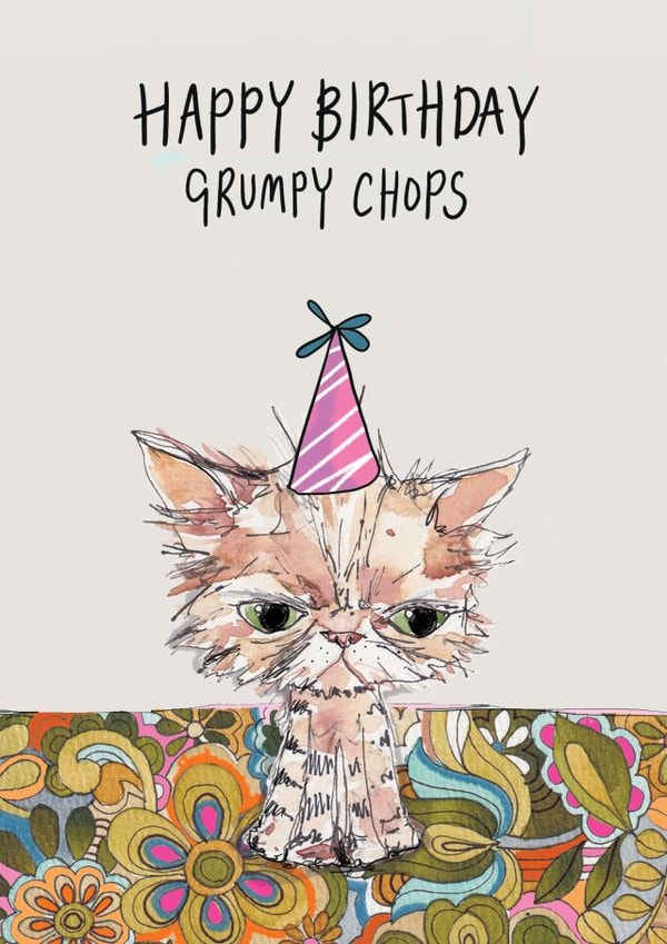 Funny Birthday Card - Grumpy Cat created by Tipperleyhill