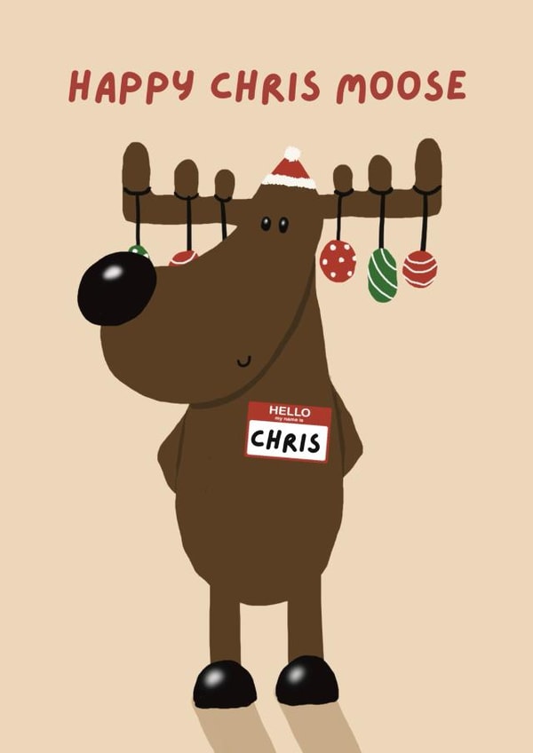 Funny Christmas Card - Moose created by Giddy Kipper