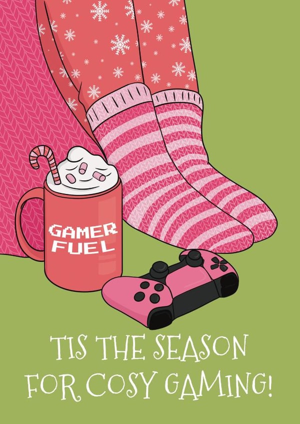 Cute Christmas Card - For Female Gamer - Cosy Season created by @Cupsie's Creations