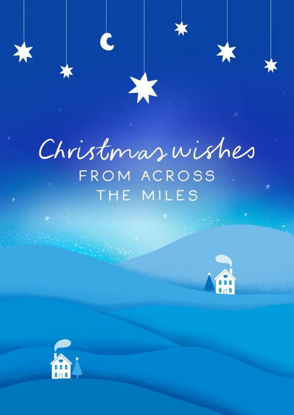 From Across The Miles Christmas Card - Scandi Paper Cut - Houses created by The Cake Thief