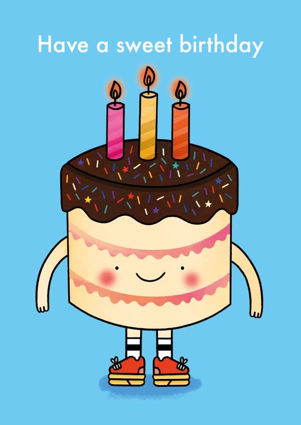 Cute Birthday Card - Chocolate Cake created by Emelia Brooks