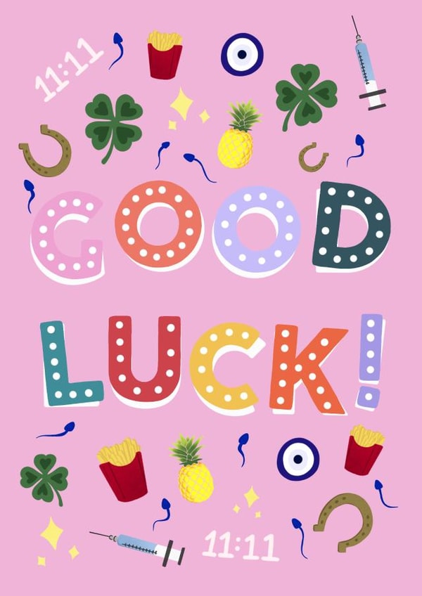 Lucky Charm Good Luck IVF Card created by Paper Wishes Co