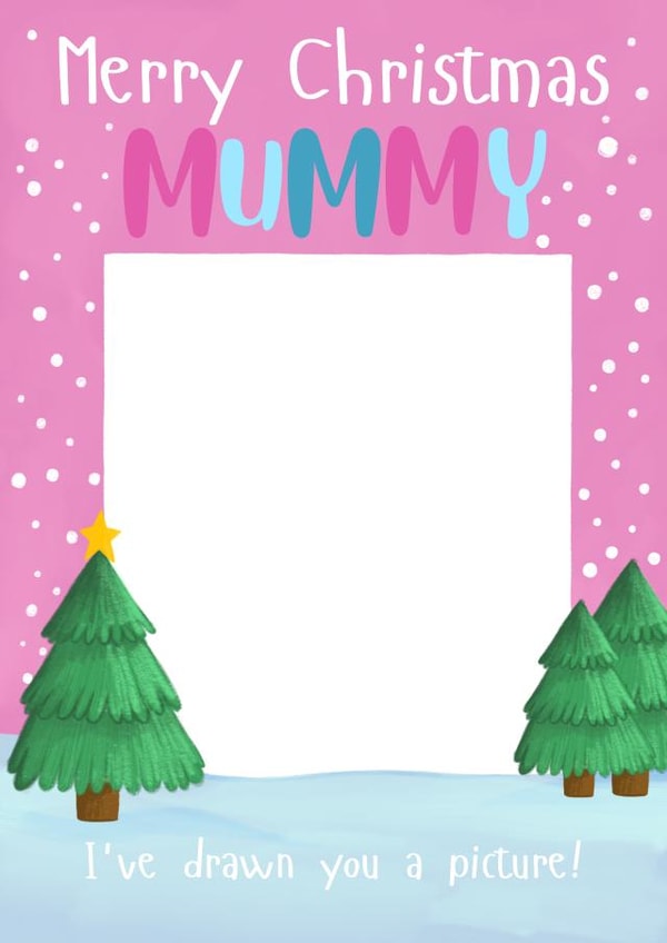 Cute Christmas Card - For Mummy - Drawing Card created by Sian Moore Illustration