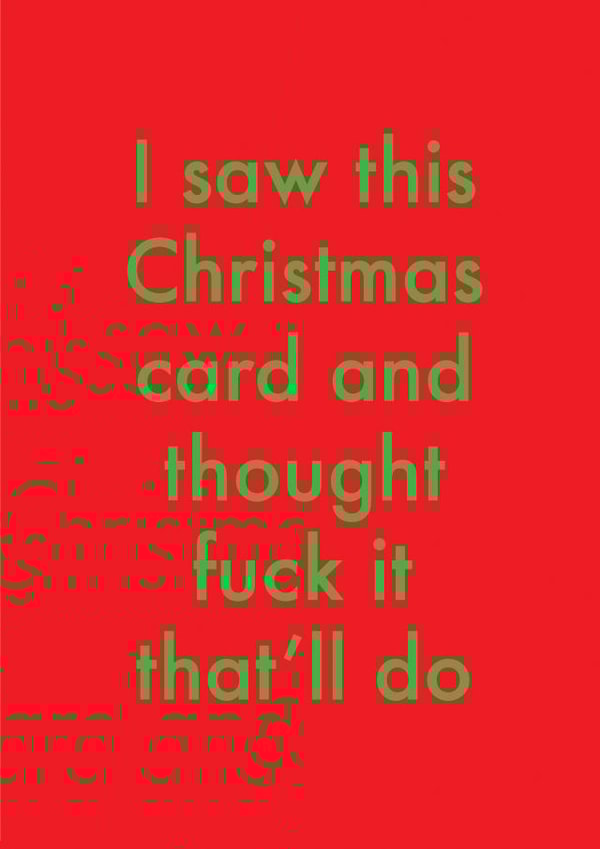Funny Christmas Card - Fuck It - That'll Do created by OBJECTABLES