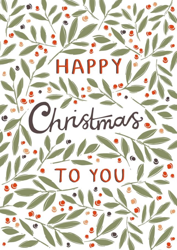 Classic Christmas Card - Festive Foliage created by @VickyYorkeDesigns