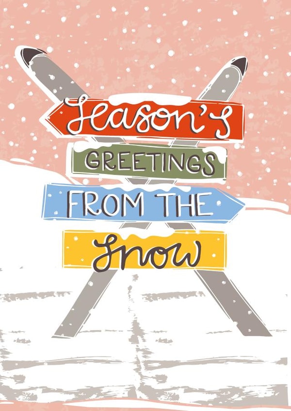 Classic Christmas Card - Snow - Sign Posts created by @VickyYorkeDesigns