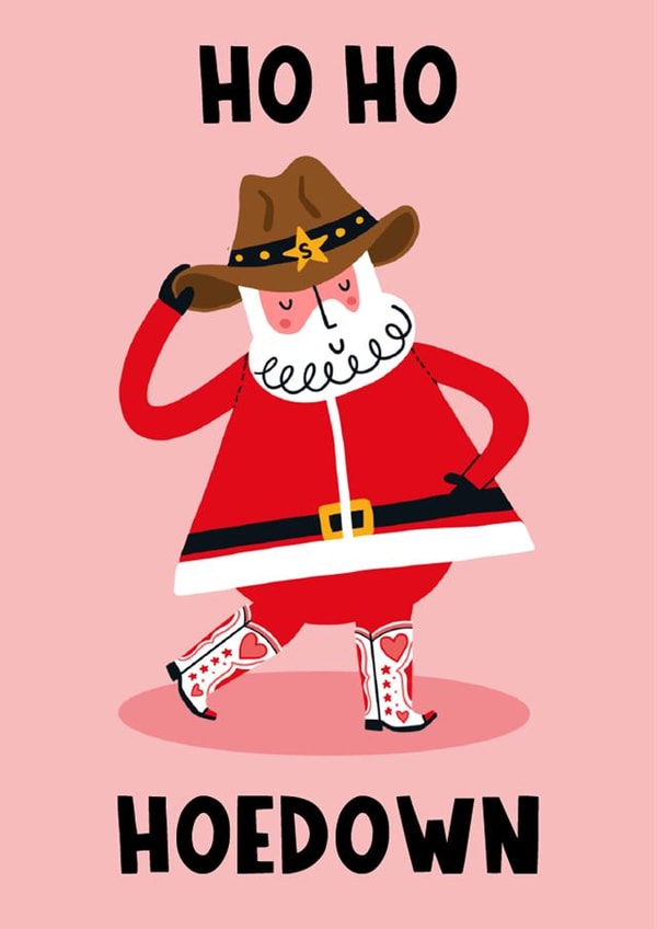Funny Christmas Card - Santa - Hoedown created by Lucy Maggie Designs