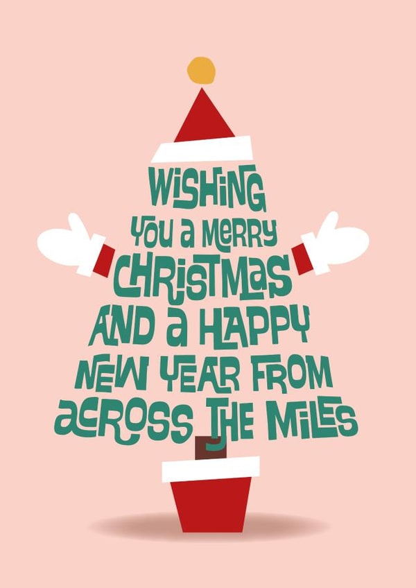 Cute Christmas Card - Tree - Santa created by Poppy Lane