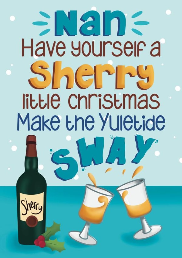 Funny Christmas Card - For Grandmother - Sherry created by Presents Felt