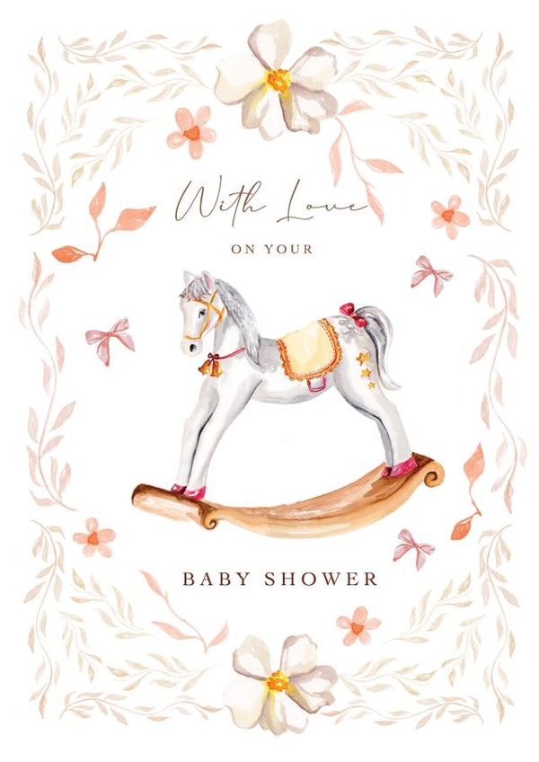 Pretty Baby Shower Card - Rocking Horse created by Samantha