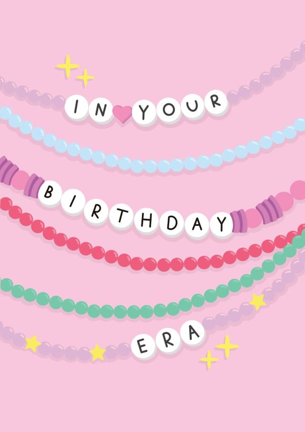 Cute Birthday Card - Taylor Swift - Friendship Bracelet created by Jessica Rachel Sharp