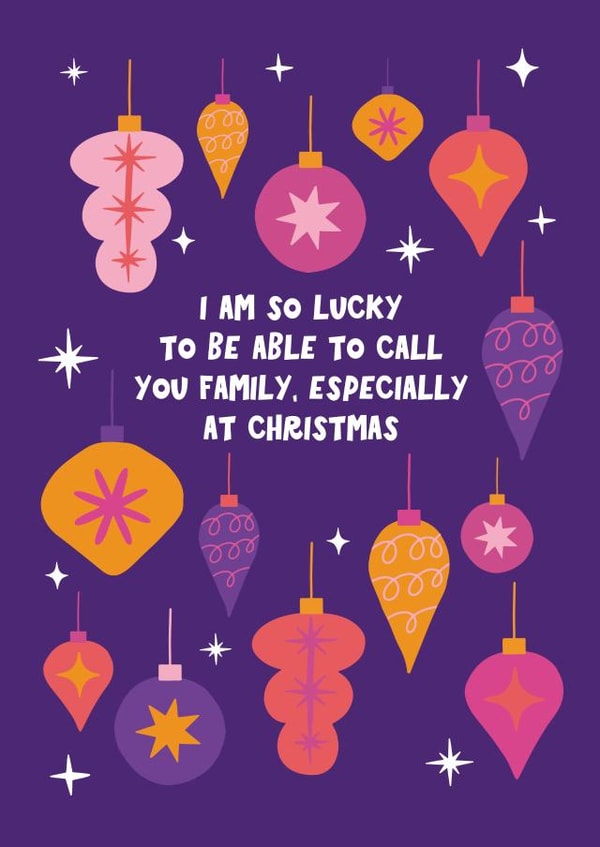 Colourful Christmas Card to celebrate your family created by Xoxo Designs by Ruth 