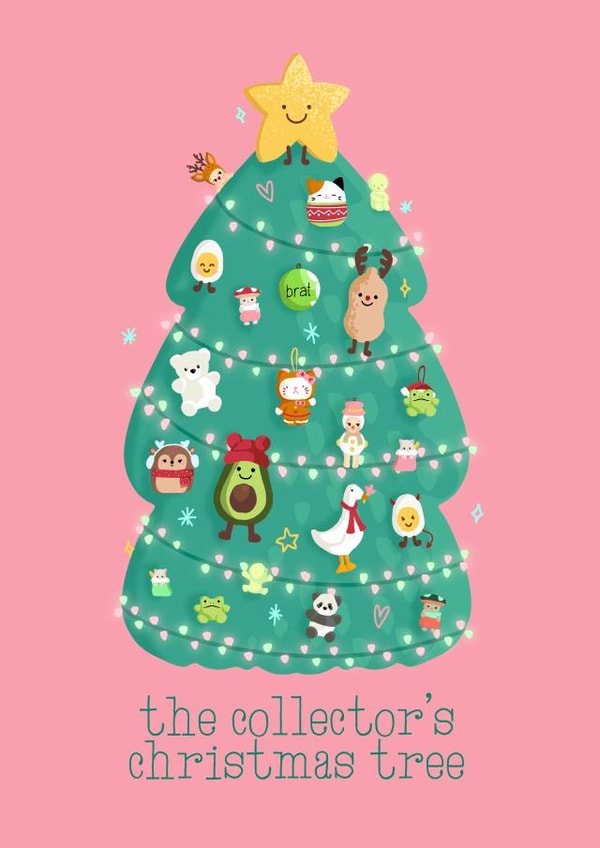 Cute Christmas Card - The Collector's Christmas Tree! - Jellycats created by Ellie MH Designs
