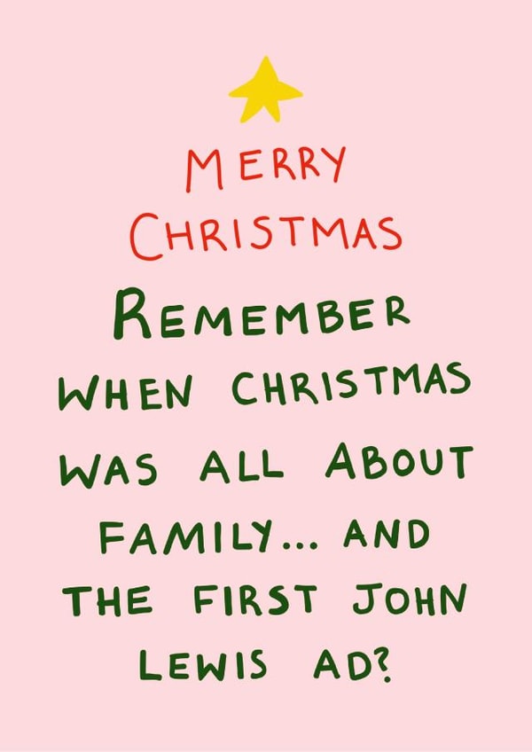 Fun Christmas Card - Typography - John Lewis Ad created by LittleTalesByGem
