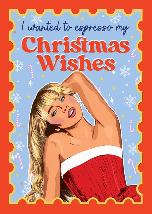 Funny Christmas Card - Sabrina Carpenter - Espresso created by Foggish