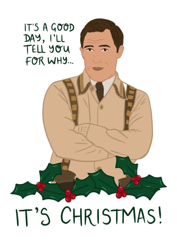 Funny Uncle Bryn Gavin and Stacey 'I'll tell you for why' Christmas card created by Iconicus Design