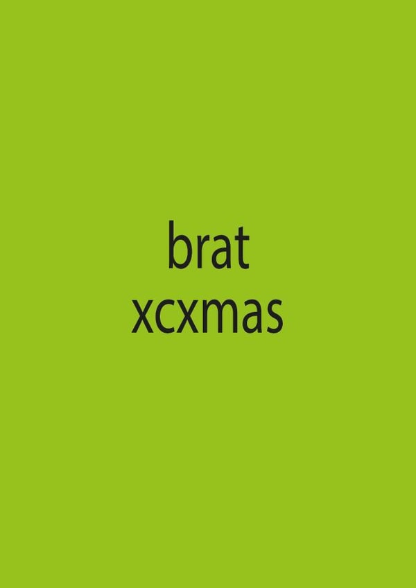 Charli xcx brat christmas card created by Drawgina