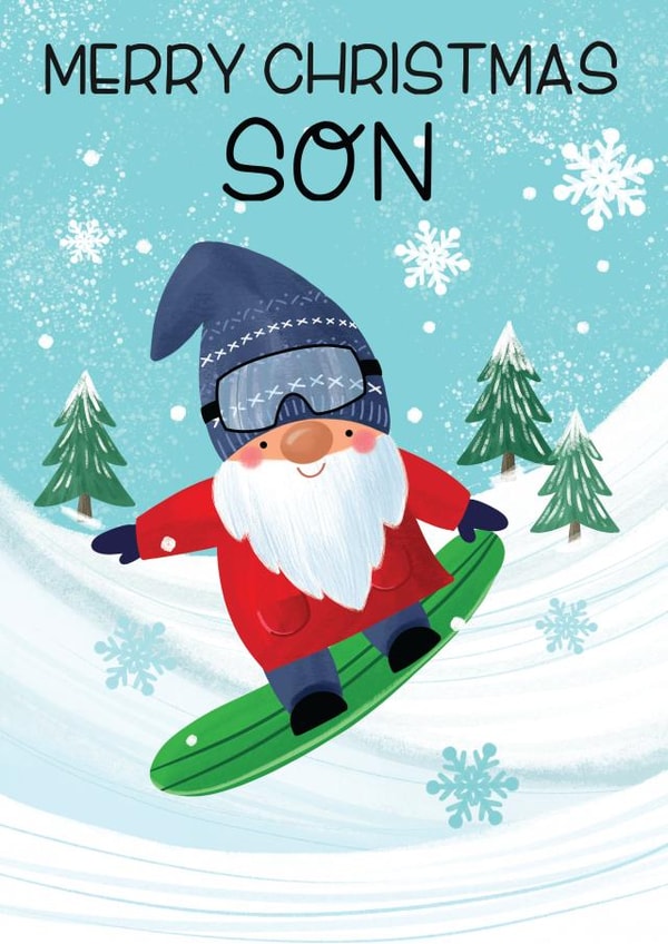 Merry Christmas Son, cute and fun, happy adventure created by Paper Valley Design Studio