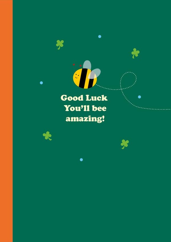 Cute Good Luck Card - Bumble Bee created by Happy Street