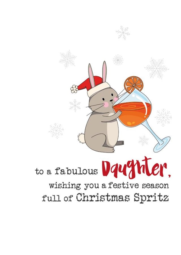 Cute Christmas Card - For Daughter - Christmas Spritz created by Dandelion Stationery