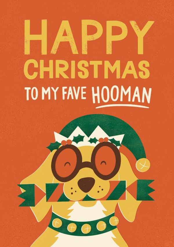 Fun Christmas Card for Dog Owner, Partner or From the Dog created by Bird & Co Studio