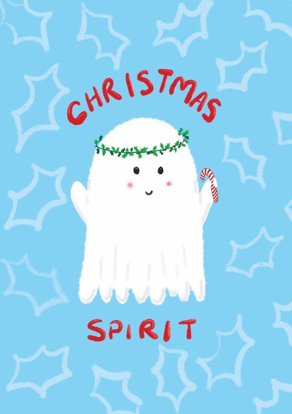 Cute Christmas Ghost Festive Wishes for friends created by Makeadaze