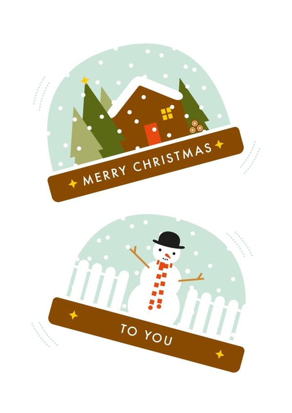 Cute Christmas Card - Snow Shakers created by Dicky Bird