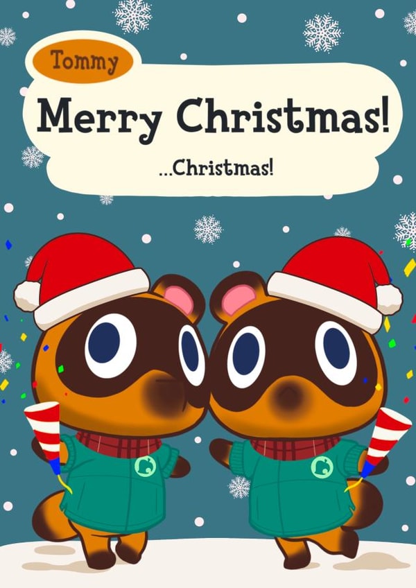 Cute Animal Crossing Gaming Card for Christmas - “Merry Christmas!…Christmas!” created by Leah Adams