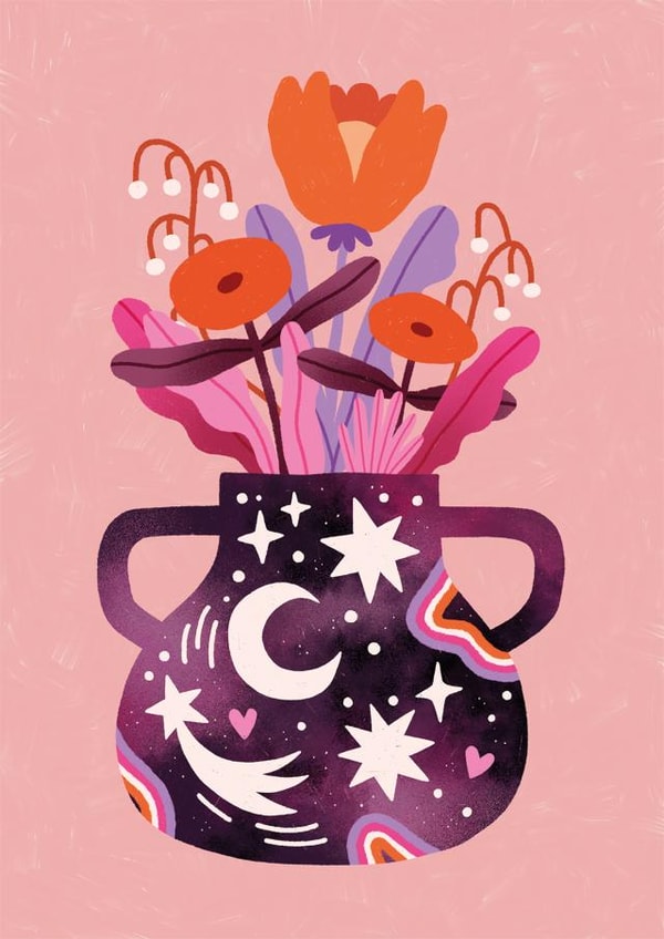 Arty Just Because Card - Vase - Flowers created by Atelier Bee