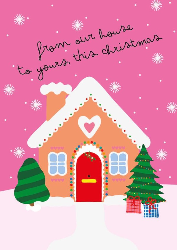 Cute Gingerbread House Christmas Card created by Skew Whiff Design & Illustration