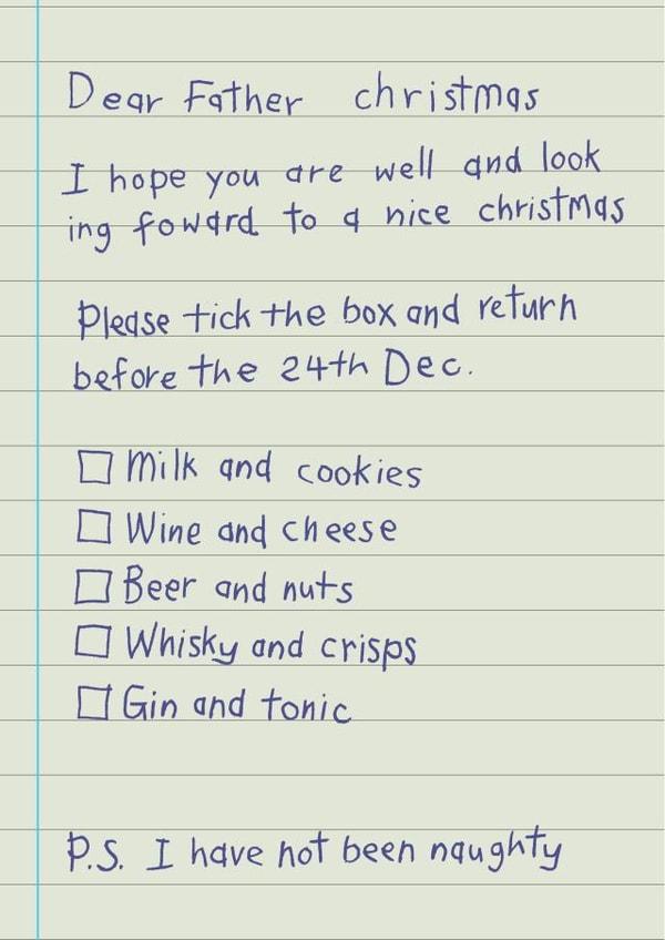 Funny Christmas Card - Santa's Tick List created by LOVEDAY DESIGNS on Thortful
