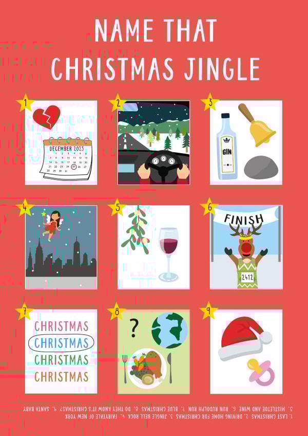 Funny Christmas Card - Name That Christmas Jingle - Christmas Song Quiz created by Helen Richmond