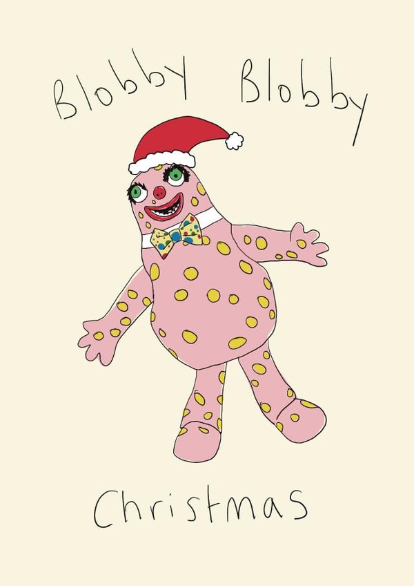 Funny Christmas Card - Mr Blobby created by Front Bum
