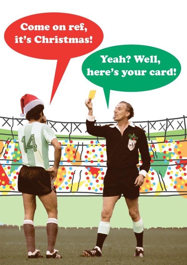 Funny Football Christmas Card - Sports - Come On Ref It's Christmas created by Quitting Hollywood