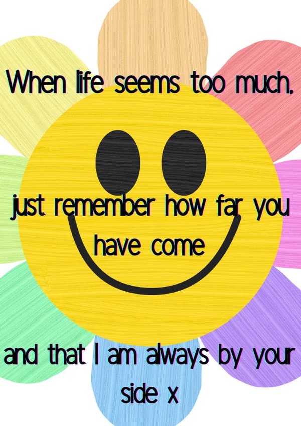 Mental health support smile created by Sandra M