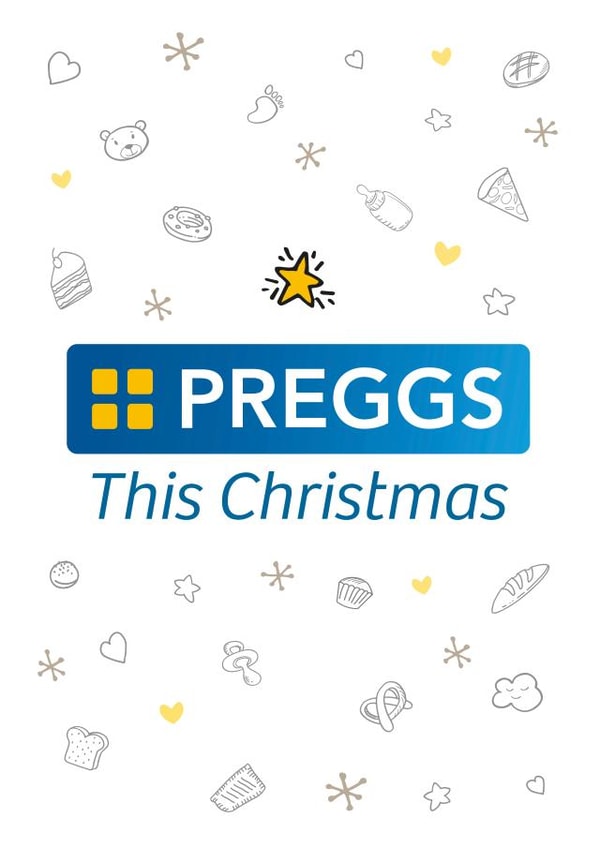 Funny Christmas Card - Pregnant This Christmas - Greggs created by Superlush Cards